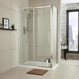 Chrome Rectangular Complete Shower Enclosure